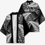 New Zealand Rugby Pacific Personalised Kimono All Black Maori Pasifika Fern Pattern - Aussie Hoodie