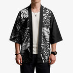 New Zealand Rugby Pacific Personalised Kimono All Black Maori Pasifika Fern Pattern - Aussie Hoodie