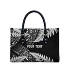 New Zealand Rugby Pacific Personalised Leather Bag All Black Maori Pasifika Fern Pattern - Aussie Hoodie