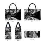 New Zealand Rugby Pacific Personalised Leather Bag All Black Maori Pasifika Fern Pattern - Aussie Hoodie