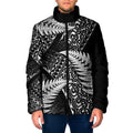 New Zealand Rugby Pacific Personalised Padded Jacket All Black Maori Pasifika Fern Pattern - Aussie Hoodie