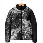New Zealand Rugby Pacific Personalised Padded Jacket All Black Maori Pasifika Fern Pattern - Aussie Hoodie