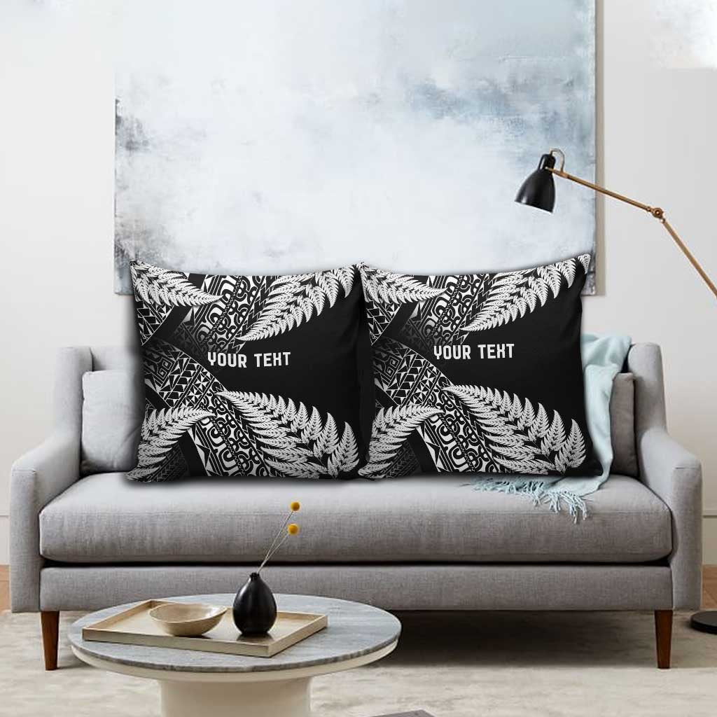 New Zealand Rugby Pacific Personalised Pillow Cover All Black Maori Pasifika Fern Pattern - Aussie Hoodie