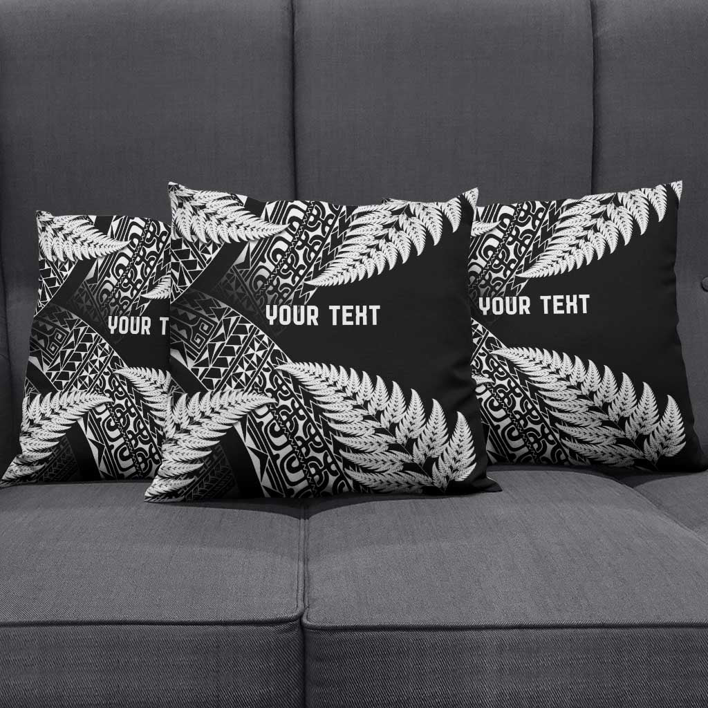 New Zealand Rugby Pacific Personalised Pillow Cover All Black Maori Pasifika Fern Pattern - Aussie Hoodie