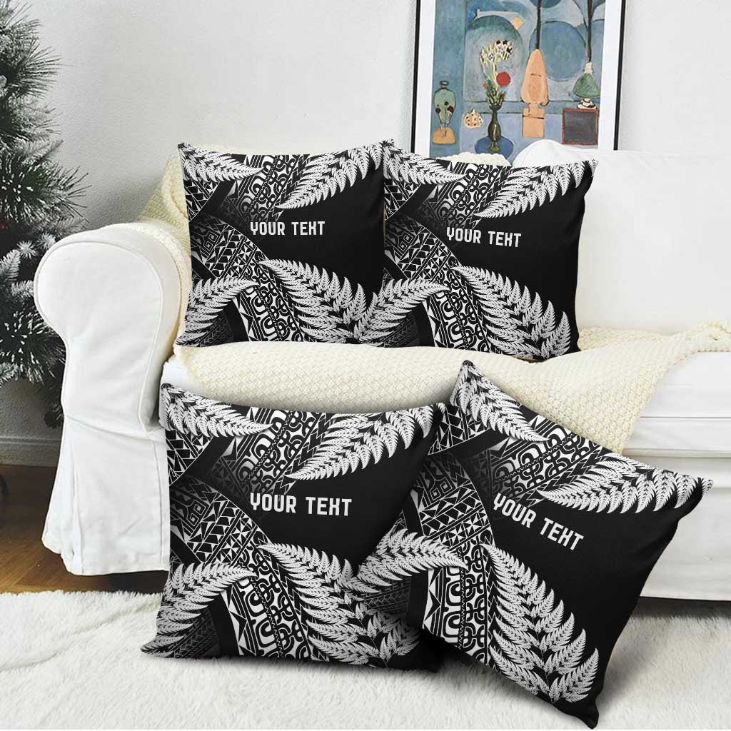 New Zealand Rugby Pacific Personalised Pillow Cover All Black Maori Pasifika Fern Pattern - Aussie Hoodie