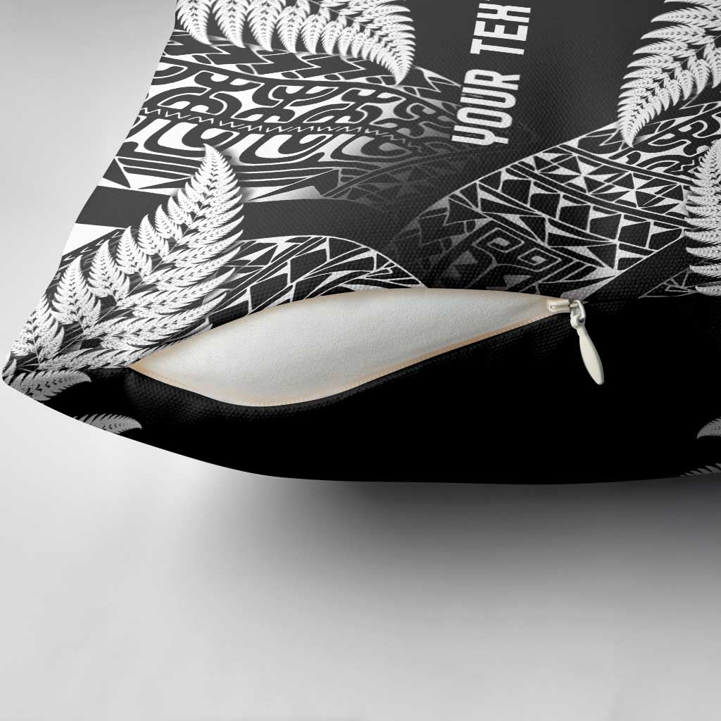New Zealand Rugby Pacific Personalised Pillow Cover All Black Maori Pasifika Fern Pattern - Aussie Hoodie