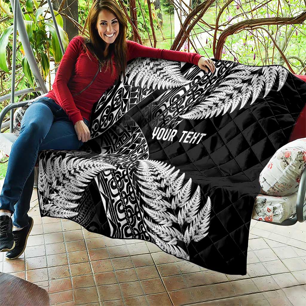 New Zealand Rugby Pacific Personalised Quilt All Black Maori Pasifika Fern Pattern