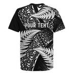 New Zealand Rugby Pacific Personalised Rugby Jersey All Black Maori Pasifika Fern Pattern