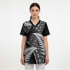 New Zealand Rugby Pacific Personalised Scrub Top All Black Maori Pasifika Fern Pattern - Aussie Hoodie