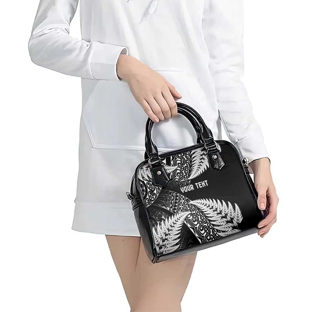 New Zealand Rugby Pacific Personalised Shoulder Handbag All Black Maori Pasifika Fern Pattern