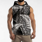New Zealand Rugby Pacific Personalised Sleeveless Hoodie All Black Maori Pasifika Fern Pattern - Aussie Hoodie