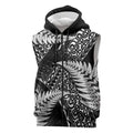 New Zealand Rugby Pacific Personalised Sleeveless Zip Hoodie All Black Maori Pasifika Fern Pattern LT9