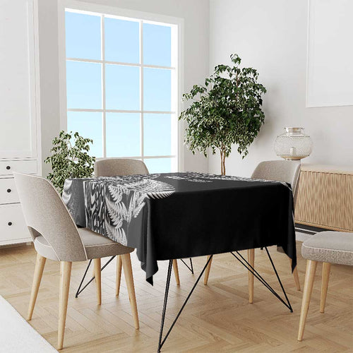 New Zealand Rugby Pacific Personalised Tablecloth All Black Maori Pasifika Fern Pattern