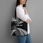 New Zealand Rugby Pacific Personalised Tote Bag All Black Maori Pasifika Fern Pattern - Aussie Hoodie