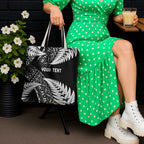 New Zealand Rugby Pacific Personalised Tote Bag All Black Maori Pasifika Fern Pattern - Aussie Hoodie