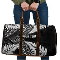 New Zealand Rugby Pacific Personalised Travel Bag All Black Maori Pasifika Fern Pattern - Aussie Hoodie