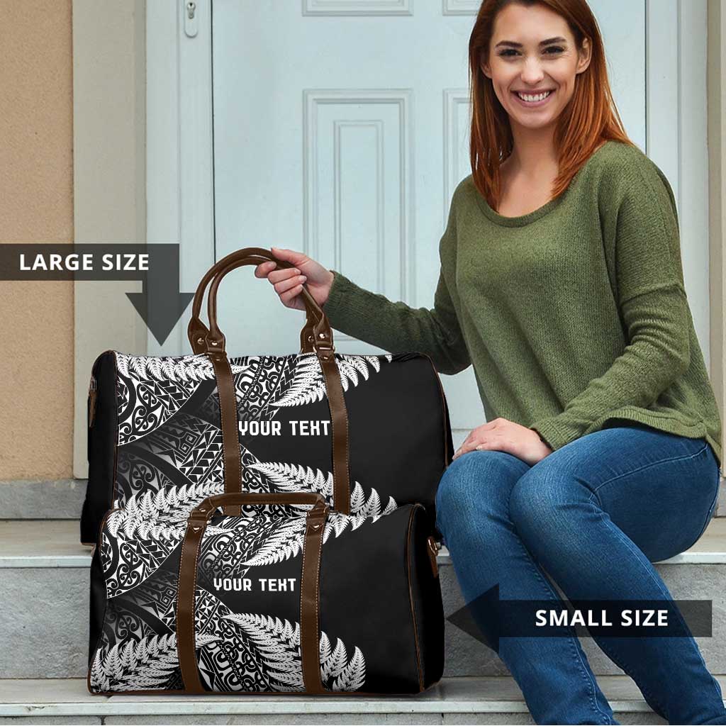 New Zealand Rugby Pacific Personalised Travel Bag All Black Maori Pasifika Fern Pattern - Aussie Hoodie