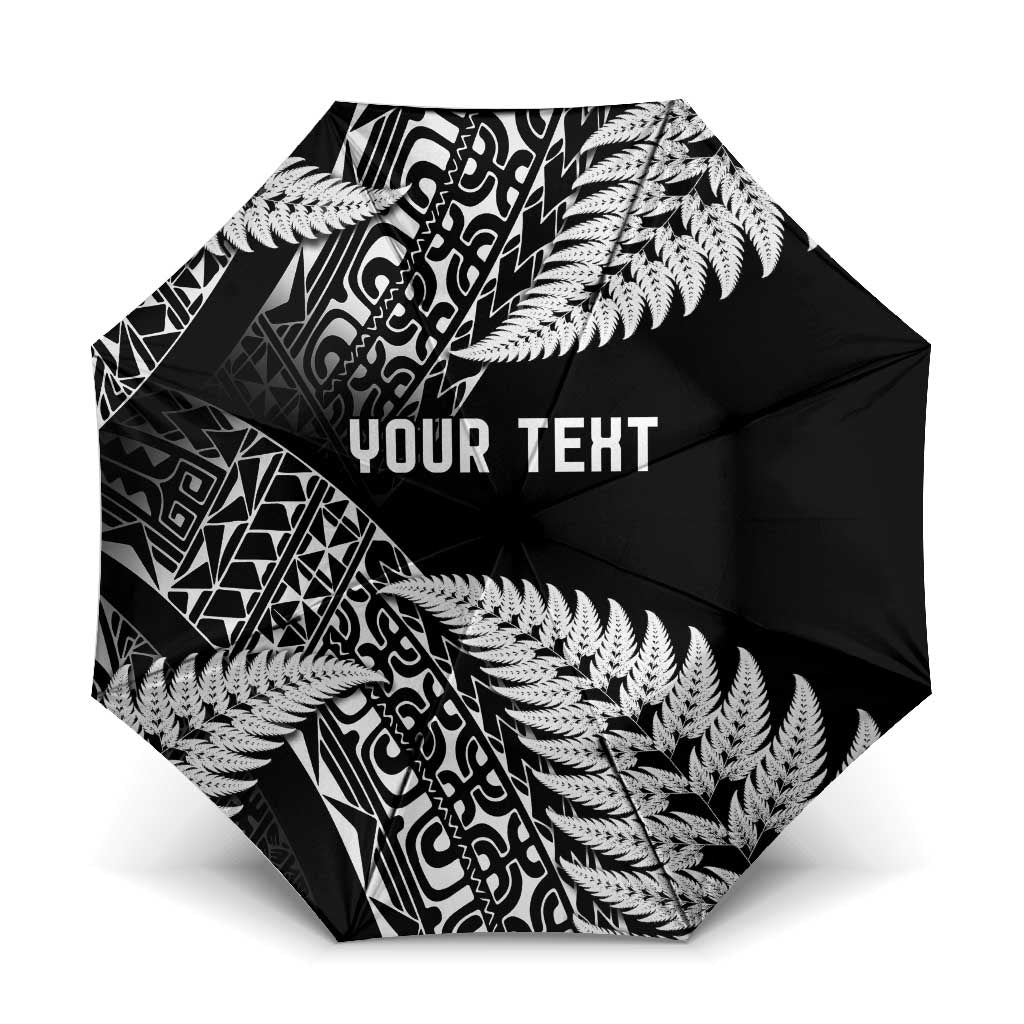 New Zealand Rugby Pacific Personalised Umbrella All Black Maori Pasifika Fern Pattern - Aussie Hoodie