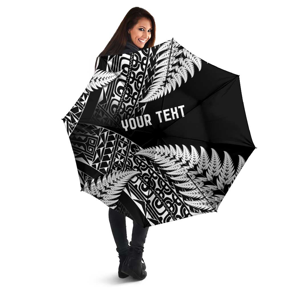 New Zealand Rugby Pacific Personalised Umbrella All Black Maori Pasifika Fern Pattern - Aussie Hoodie