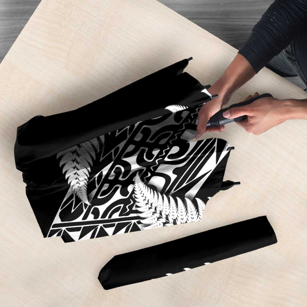 New Zealand Rugby Pacific Personalised Umbrella All Black Maori Pasifika Fern Pattern - Aussie Hoodie
