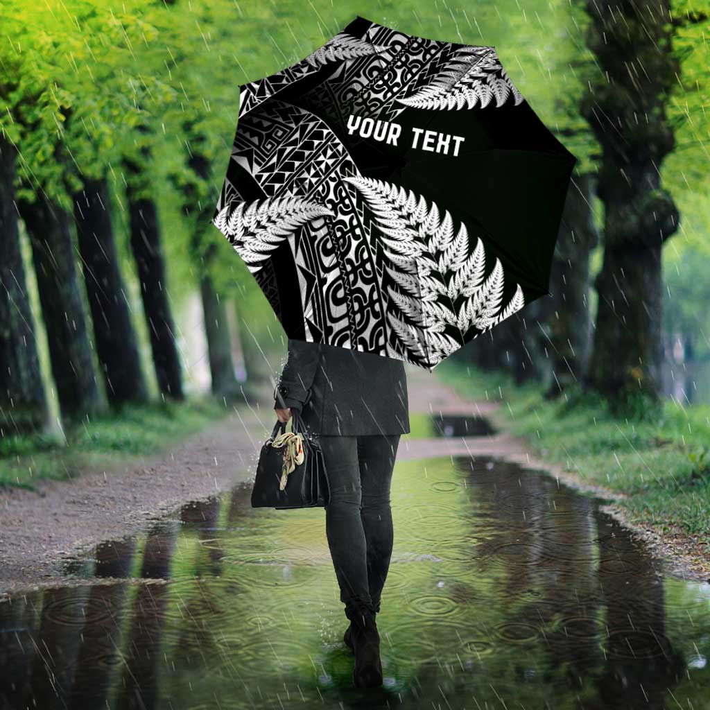 New Zealand Rugby Pacific Personalised Umbrella All Black Maori Pasifika Fern Pattern - Aussie Hoodie