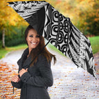 New Zealand Rugby Pacific Personalised Umbrella All Black Maori Pasifika Fern Pattern - Aussie Hoodie