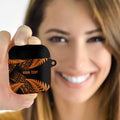 New Zealand Rugby Pacific Personalised AirPods Case All Gold Maori Pasifika Fern Pattern - Aussie Hoodie