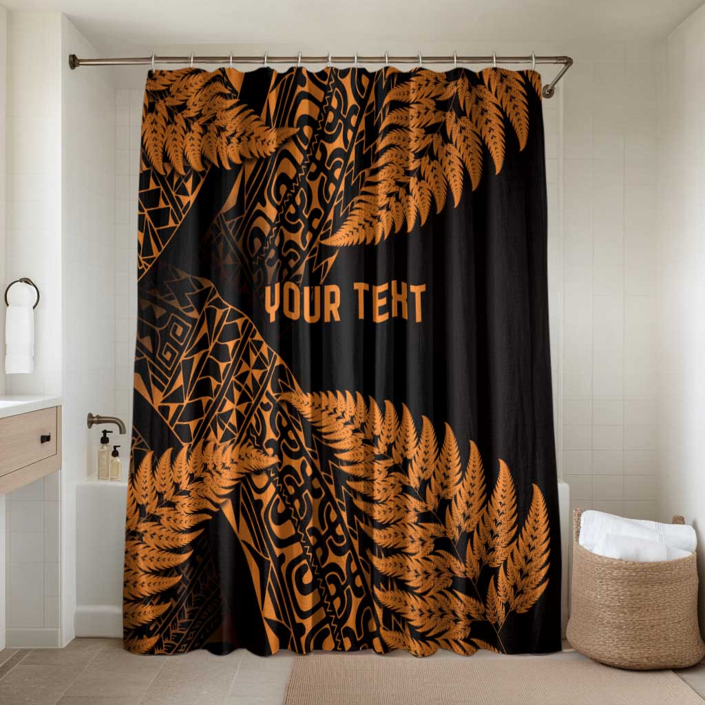 New Zealand Rugby Pacific Personalised Bathroom Set All Gold Maori Pasifika Fern Pattern - Aussie Hoodie