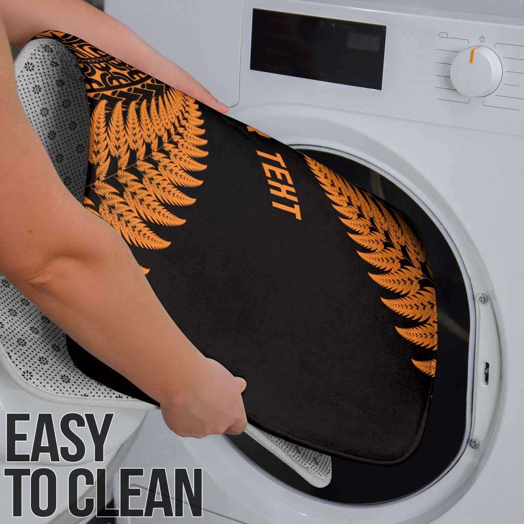 New Zealand Rugby Pacific Personalised Bathroom Set All Gold Maori Pasifika Fern Pattern - Aussie Hoodie