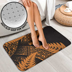 New Zealand Rugby Pacific Personalised Bathroom Set All Gold Maori Pasifika Fern Pattern - Aussie Hoodie