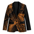 New Zealand Rugby Pacific Personalised Blazer All Gold Maori Pasifika Fern Pattern - Aussie Hoodie