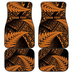 New Zealand Rugby Pacific Personalised Car Mats All Gold Maori Pasifika Fern Pattern