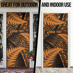New Zealand Rugby Pacific Personalised Door Cover All Gold Maori Pasifika Fern Pattern - Aussie Hoodie