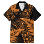 New Zealand Rugby Pacific Personalised Family Matching Mermaid Dress and Hawaiian Shirt All Gold Maori Pasifika Fern Pattern