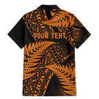 New Zealand Rugby Pacific Personalised Family Matching Mermaid Dress and Hawaiian Shirt All Gold Maori Pasifika Fern Pattern