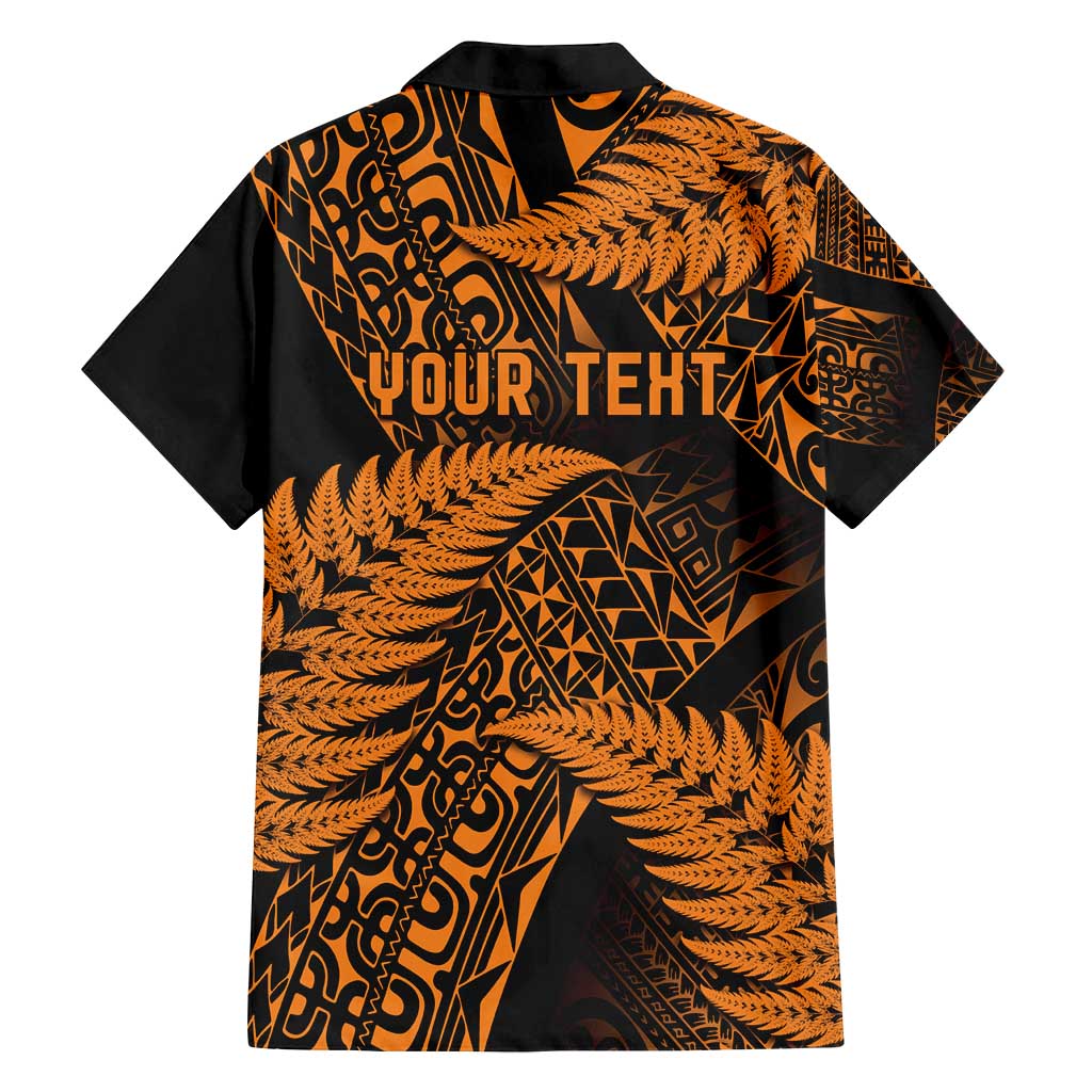 New Zealand Rugby Pacific Personalised Family Matching Puletasi and Hawaiian Shirt All Gold Maori Pasifika Fern Pattern