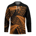 New Zealand Rugby Pacific Personalised Hockey Jersey All Gold Maori Pasifika Fern Pattern - Aussie Hoodie