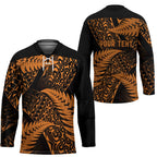 New Zealand Rugby Pacific Personalised Hockey Jersey All Gold Maori Pasifika Fern Pattern - Aussie Hoodie