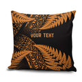 New Zealand Rugby Pacific Personalised Pillow Cover All Gold Maori Pasifika Fern Pattern - Aussie Hoodie