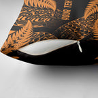 New Zealand Rugby Pacific Personalised Pillow Cover All Gold Maori Pasifika Fern Pattern - Aussie Hoodie