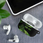New Zealand Rugby Pacific Personalised AirPods Case All Lime Maori Pasifika Fern Pattern - Aussie Hoodie
