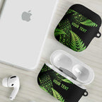 New Zealand Rugby Pacific Personalised AirPods Case All Lime Maori Pasifika Fern Pattern - Aussie Hoodie