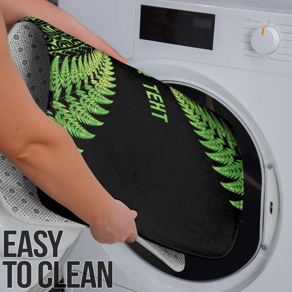 New Zealand Rugby Pacific Personalised Bathroom Set All Lime Maori Pasifika Fern Pattern - Aussie Hoodie