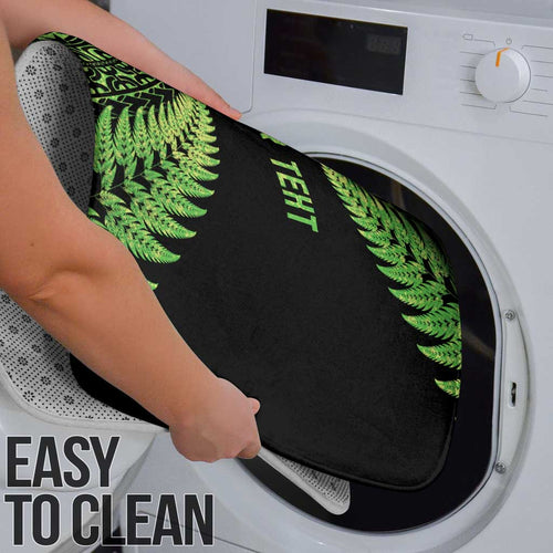 New Zealand Rugby Pacific Personalised Bathroom Set All Lime Maori Pasifika Fern Pattern - Aussie Hoodie