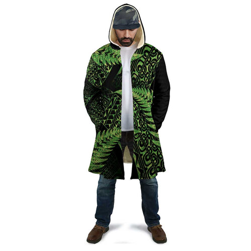 New Zealand Rugby Pacific Personalised Cloak All Lime Maori Pasifika Fern Pattern - Aussie Hoodie