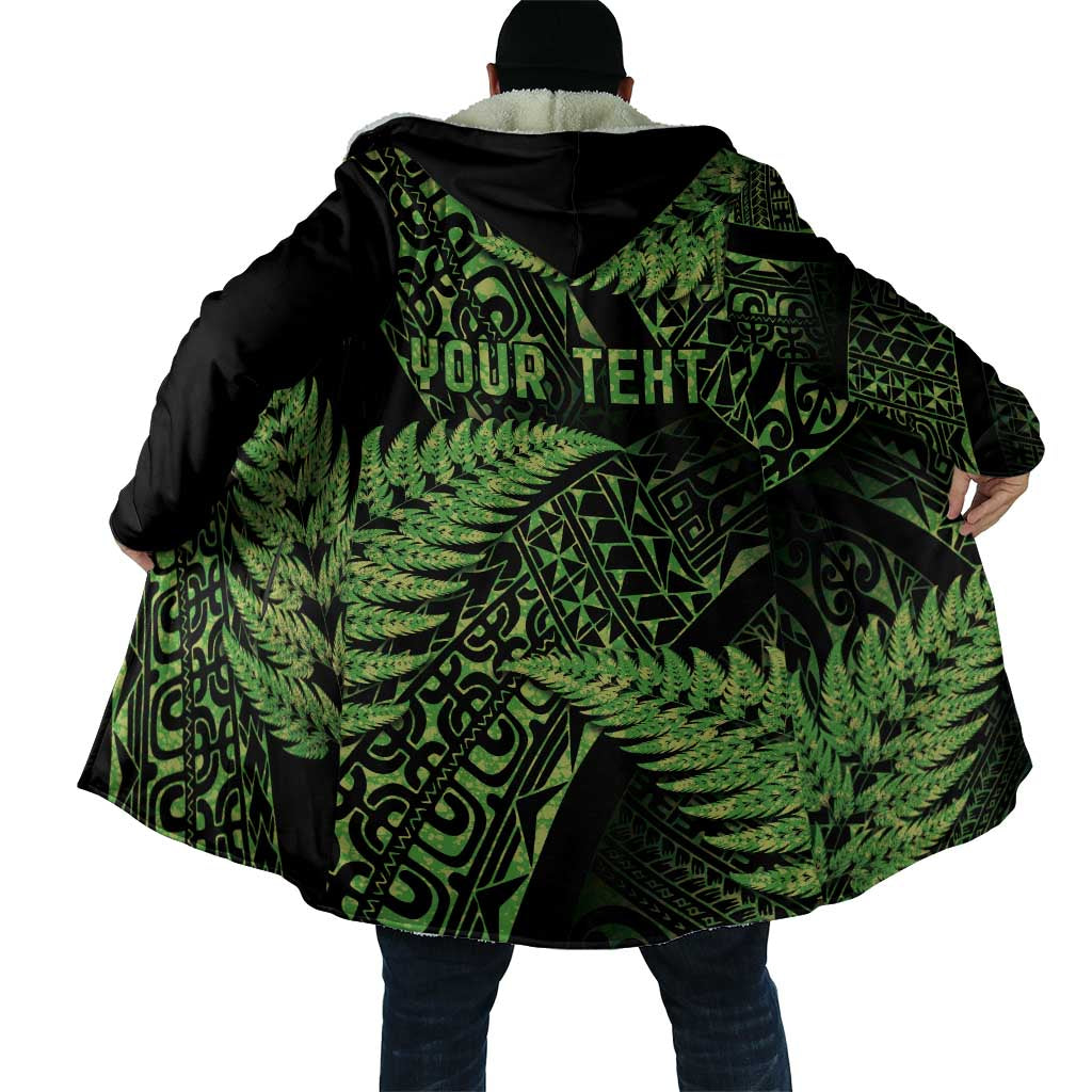 New Zealand Rugby Pacific Personalised Cloak All Lime Maori Pasifika Fern Pattern - Aussie Hoodie