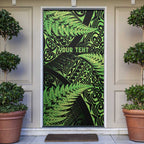 New Zealand Rugby Pacific Personalised Door Cover All Lime Maori Pasifika Fern Pattern - Aussie Hoodie