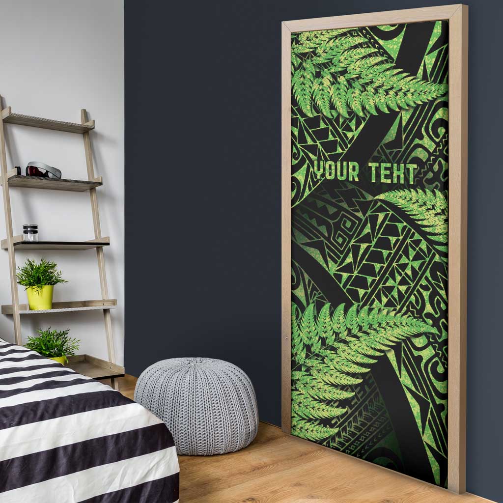 New Zealand Rugby Pacific Personalised Door Cover All Lime Maori Pasifika Fern Pattern - Aussie Hoodie