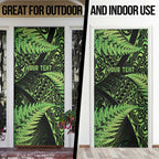 New Zealand Rugby Pacific Personalised Door Cover All Lime Maori Pasifika Fern Pattern - Aussie Hoodie