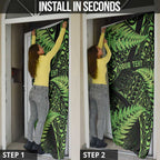 New Zealand Rugby Pacific Personalised Door Cover All Lime Maori Pasifika Fern Pattern - Aussie Hoodie